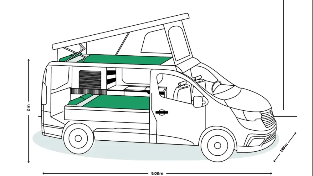 Antilope VAN Flex 5 doorsnede